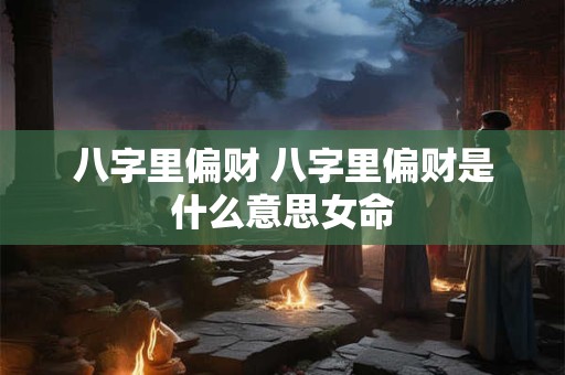 八字里偏财 八字里偏财是什么意思女命