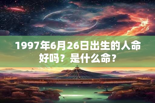 1997年6月26日出生的人命好吗？是什么命？