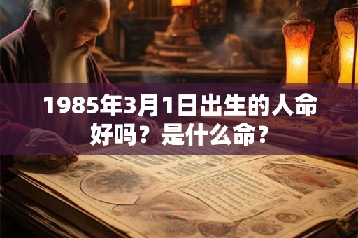1985年3月1日出生的人命好吗？是什么命？