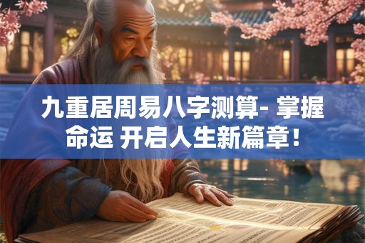 九重居周易八字测算- 掌握命运 开启人生新篇章！