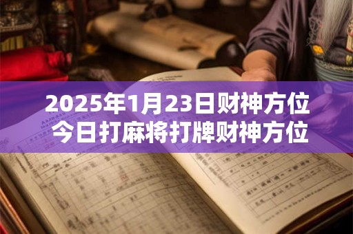2025年1月23日财神方位 今日打麻将打牌财神方位！