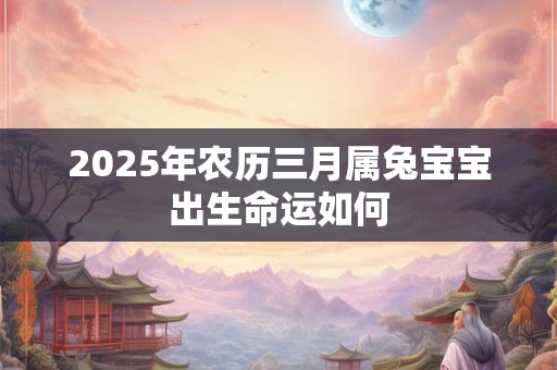 2025年农历三月属兔宝宝出生命运如何