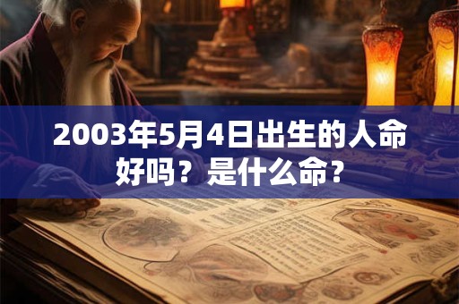 2003年5月4日出生的人命好吗？是什么命？