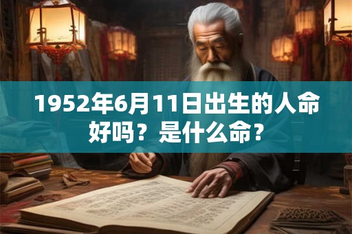 1952年6月11日出生的人命好吗？是什么命？