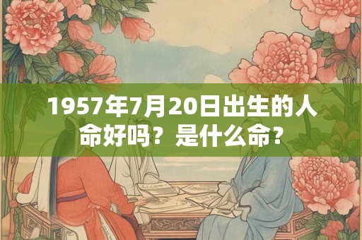 1957年7月20日出生的人命好吗？是什么命？