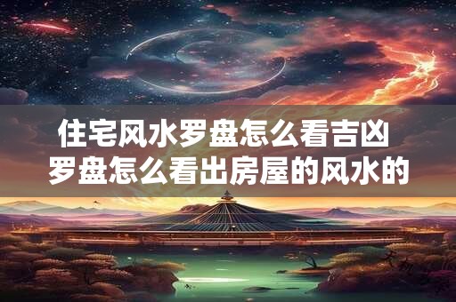 住宅风水罗盘怎么看吉凶 罗盘怎么看出房屋的风水的