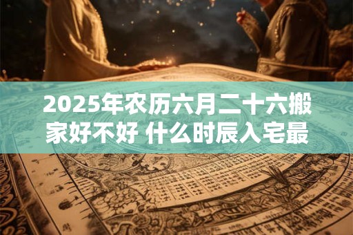 2025年农历六月二十六搬家好不好 什么时辰入宅最好
