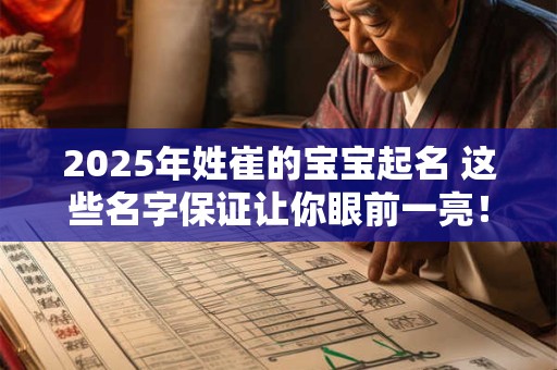 2025年姓崔的宝宝起名 这些名字保证让你眼前一亮！