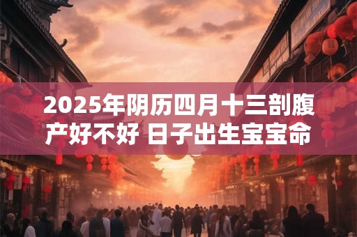 详细阅读:2025年阴历四月十三剖腹产好不好 日子出生宝宝命运 2025年阴历四月十三剖腹产好不好 日子出生宝宝命运