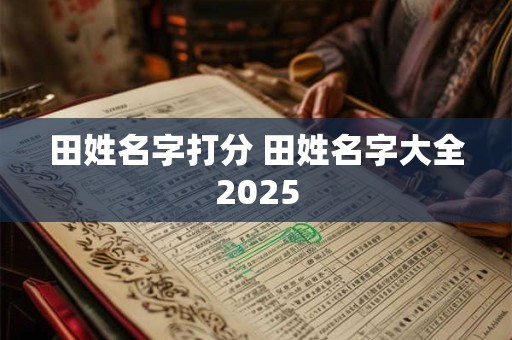 田姓名字打分 田姓名字大全2025
