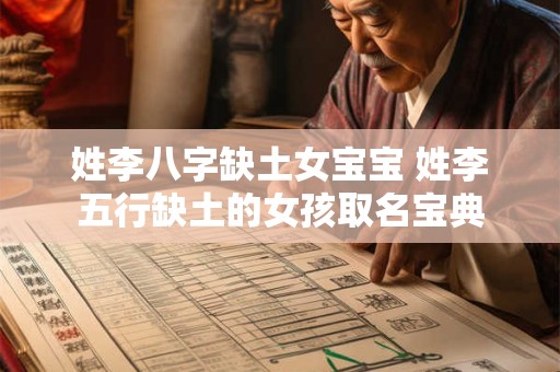 姓李八字缺土女宝宝 姓李五行缺土的女孩取名宝典