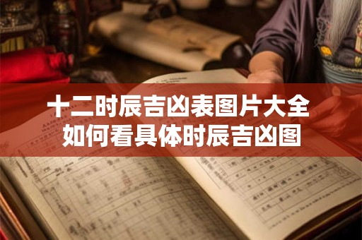 十二时辰吉凶表图片大全 如何看具体时辰吉凶图