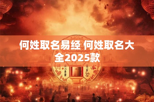 何姓取名易经 何姓取名大全2025款