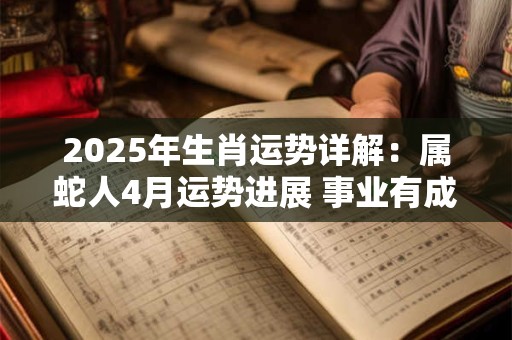 2026年生肖运势详解：属蛇人4月运势进展 事业有成盆满钵满