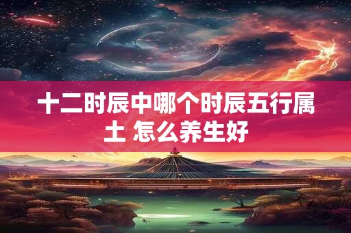 十二时辰中哪个时辰五行属土 怎么养生好