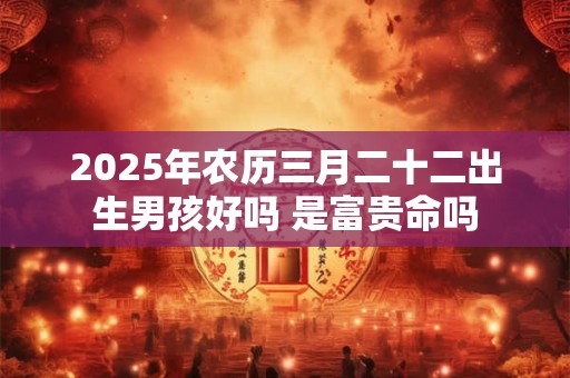 2025年农历三月二十二出生男孩好吗 是富贵命吗