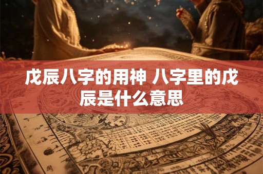 戊辰八字的用神 八字里的戊辰是什么意思