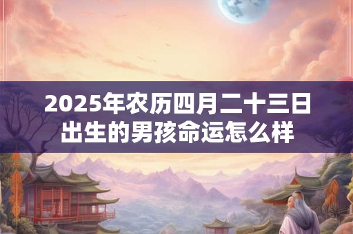 2025年农历四月二十三日出生的男孩命运怎么样