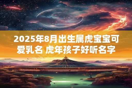 2025年8月出生属虎宝宝可爱乳名 虎年孩子好听名字赏析