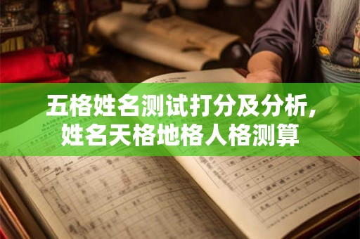 五格姓名测试打分及分析,姓名天格地格人格测算