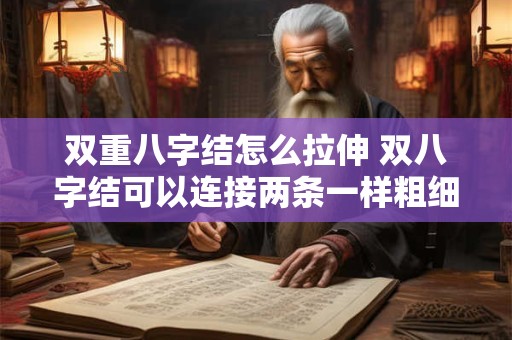 双重八字结怎么拉伸 双八字结可以连接两条一样粗细的绳子
