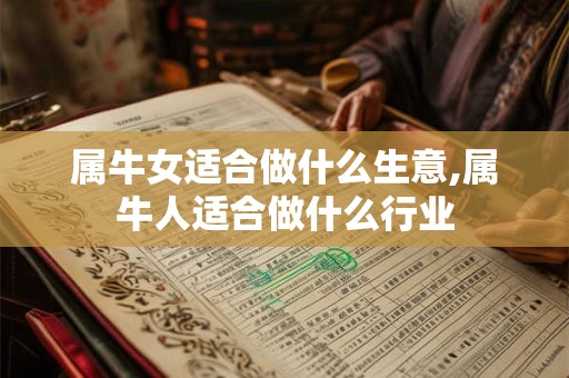 属牛女适合做什么生意,属牛人适合做什么行业