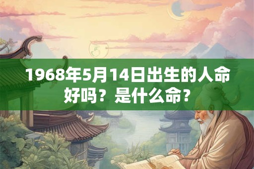 1968年5月14日出生的人命好吗？是什么命？