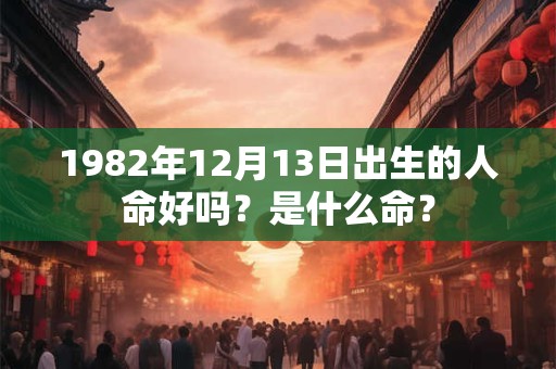 1982年12月13日出生的人命好吗？是什么命？