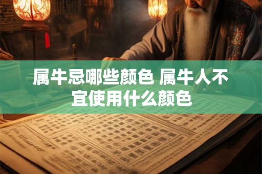属牛忌哪些颜色 属牛人不宜使用什么颜色