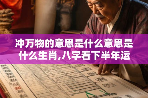 冲万物的意思是什么意思是什么生肖,八字看下半年运势