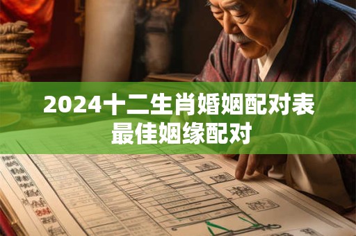 2024十二生肖婚姻配对表 最佳姻缘配对