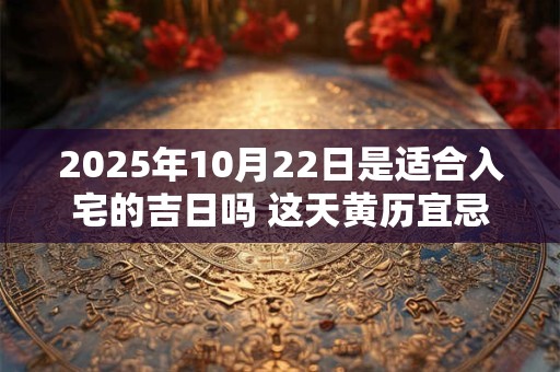 2025年10月22日是适合入宅的吉日吗 这天黄历宜忌