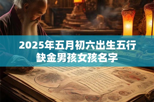 2025年五月初六出生五行缺金男孩女孩名字