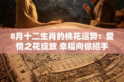 8月十二生肖的桃花运势:爱情之花绽放 幸福向你招手! 8月十二生肖的桃花运势:爱情之花绽放 幸福向你招手!