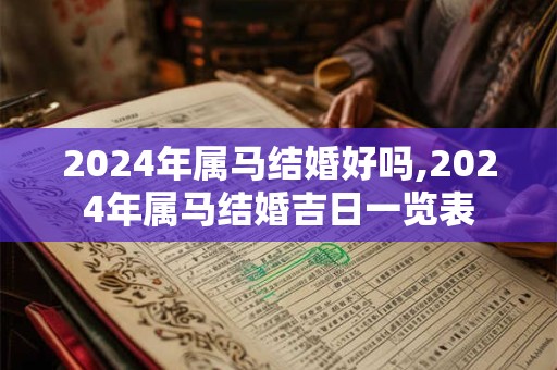 2024年属马结婚好吗,2024年属马结婚吉日一览表
