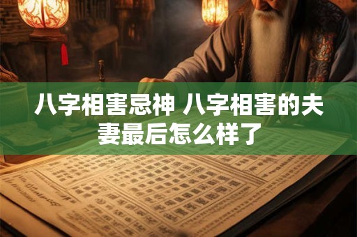 详细阅读:八字相害忌神 八字相害的夫妻最后怎么样了 八字相害忌神 八字相害的夫妻最后怎么样了