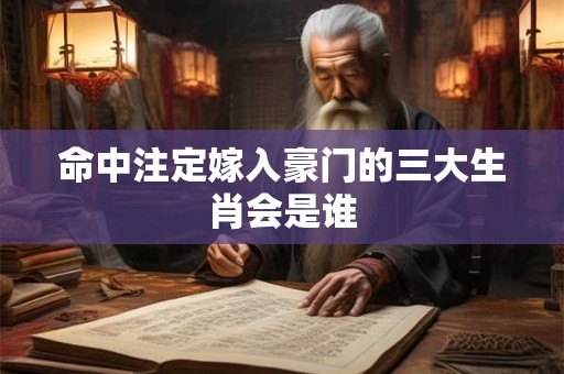 命中注定嫁入豪门的三大生肖会是谁 命中注定嫁入豪门的三大生肖会是谁