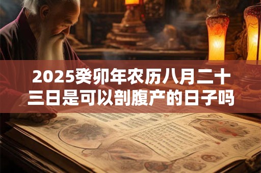 2025癸卯年农历八月二十三日是可以剖腹产的日子吗