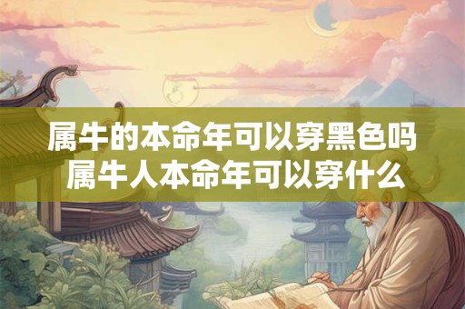 属牛的本命年可以穿黑色吗 属牛人本命年可以穿什么颜色