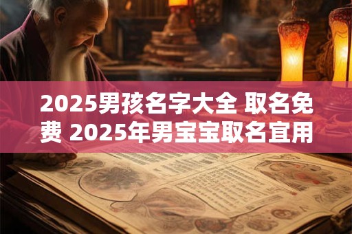 2025男孩名字大全 取名免费 2025年男宝宝取名宜用字