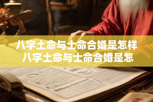 八字土命与士命合婚是怎样 八字土命与士命合婚是怎样相处的