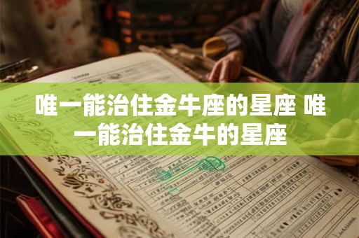 唯一能治住金牛座的星座 唯一能治住金牛的星座