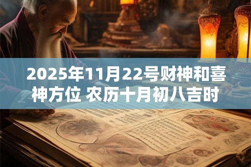 2025年11月22号财神和喜神方位 农历十月初八吉时查询