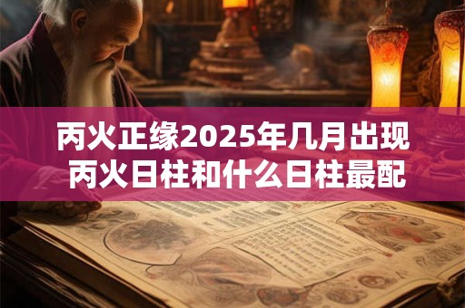 丙火正缘2025年几月出现 丙火日柱和什么日柱最配