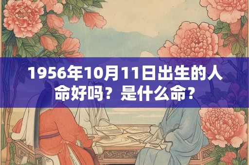 1956年10月11日出生的人命好吗？是什么命？