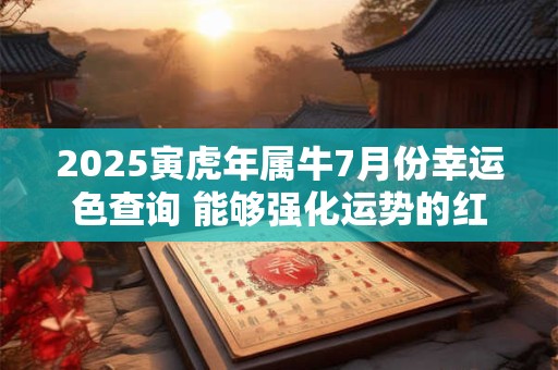 2025寅虎年属牛7月份幸运色查询 能够强化运势的红色