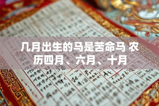 几月出生的马是苦命马 农历四月、六月、十月