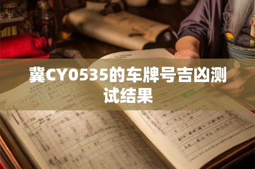 冀CY0535的车牌号吉凶测试结果