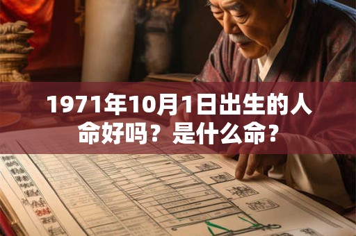 1971年10月1日出生的人命好吗？是什么命？