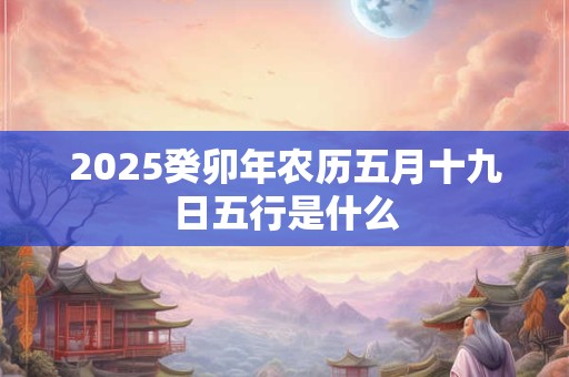 2025癸卯年农历五月十九日五行是什么